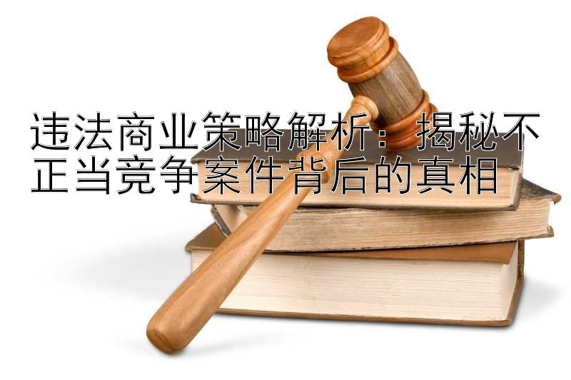 违法商业策略解析：揭秘不正当竞争案件背后的真相