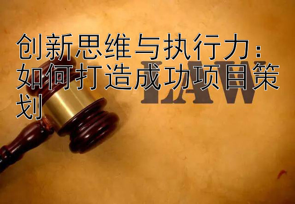 创新思维与执行力：如何打造成功项目策划