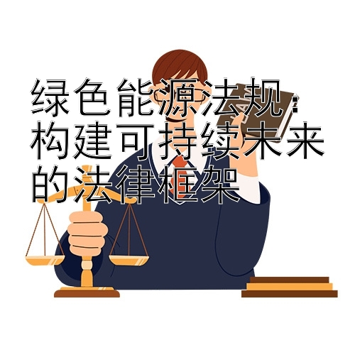 绿色能源法规：构建可持续未来的法律框架