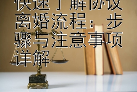 快速了解协议离婚流程：步骤与注意事项详解