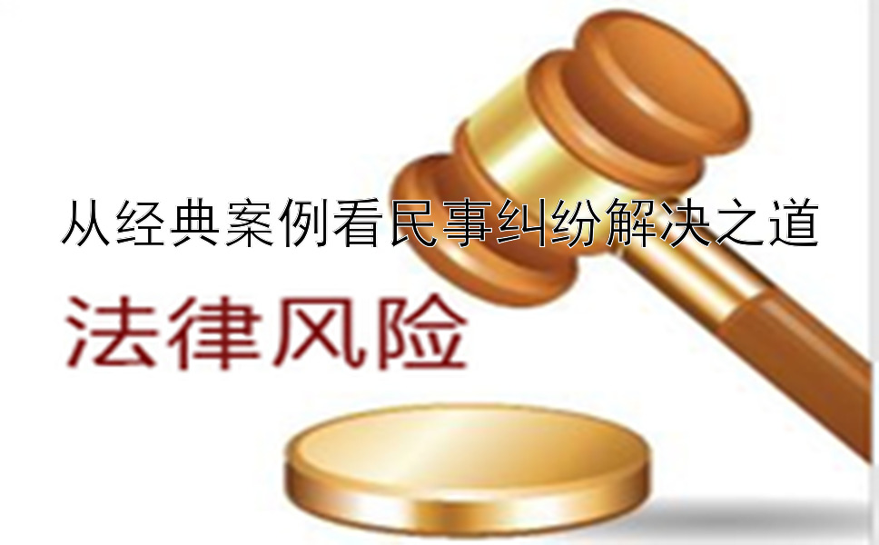 从经典案例看民事纠纷解决之道