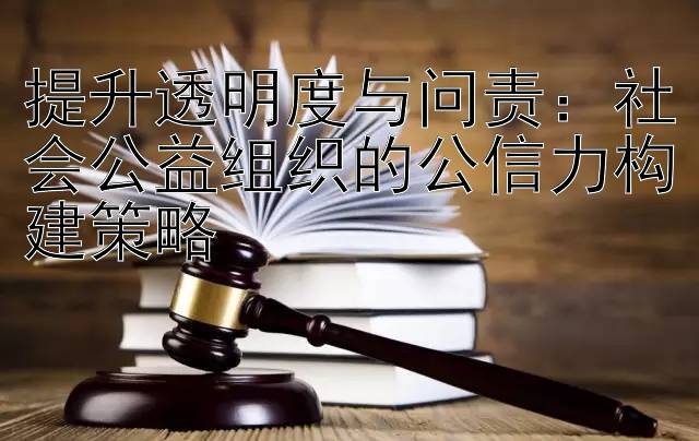 提升透明度与问责：社会公益组织的公信力构建策略