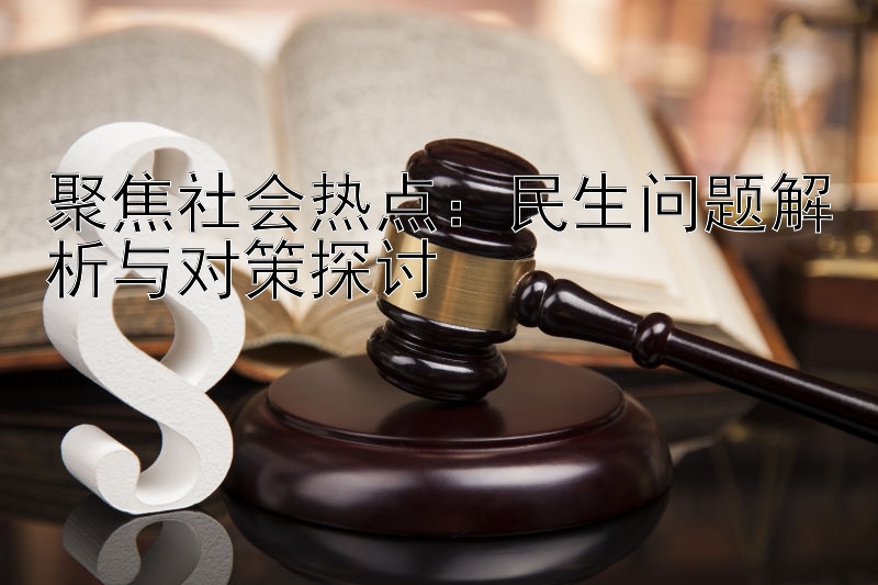 聚焦社会热点：民生问题解析与对策探讨