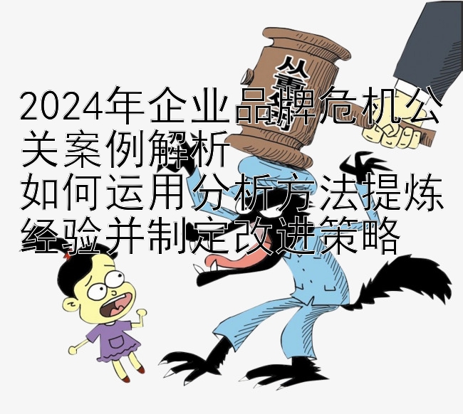 2024年企业品牌危机公关案例解析  
如何运用分析方法提炼经验并制定改进策略