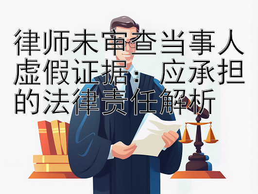 律师未审查当事人虚假证据：应承担的法律责任解析